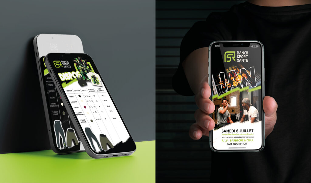 Studio Ema Ranch Sport sante Montmirail Logo branding graphiste freelance