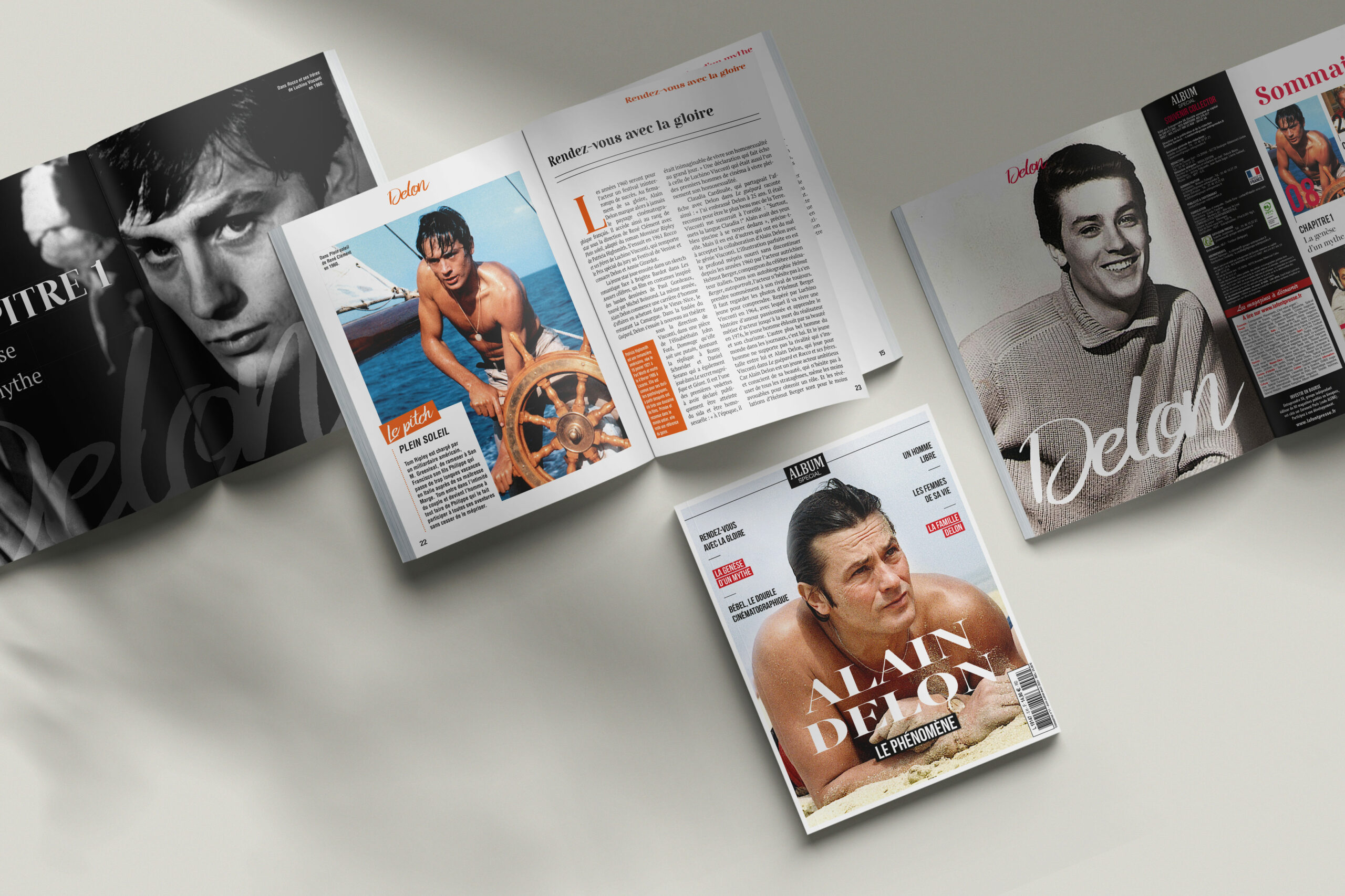 Studio Ema magazines édition presse Lafont Presse entreprendre Album spécial Alain Delon