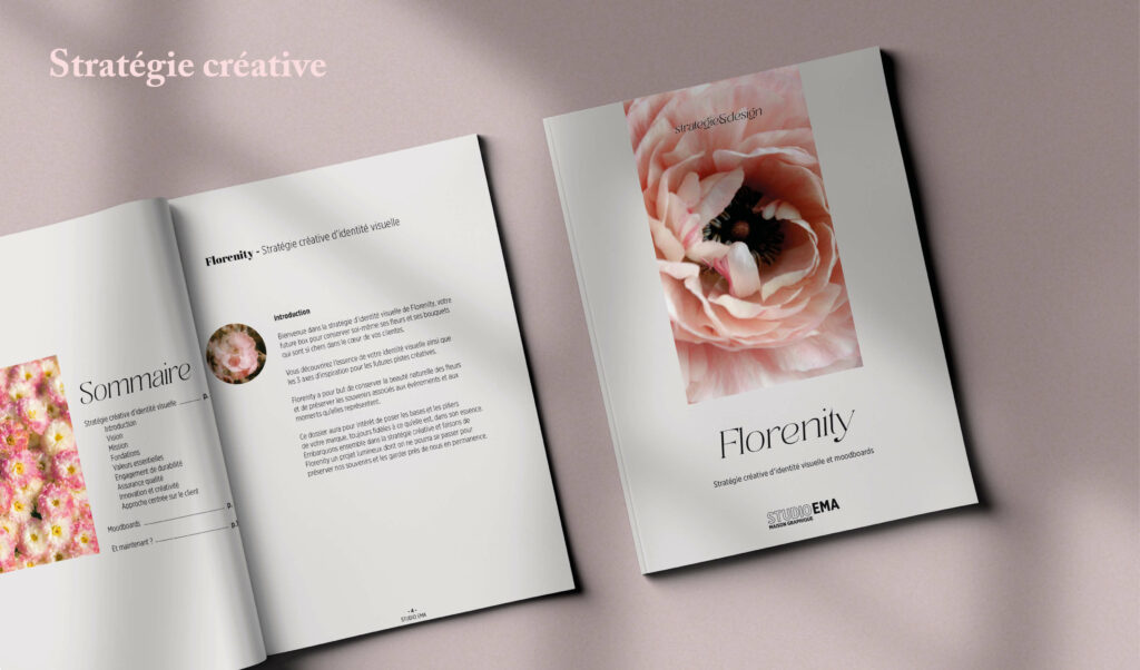 Studio Ema Florenity Les Joyaux purs identité visuelle logo packaging stratégie créative