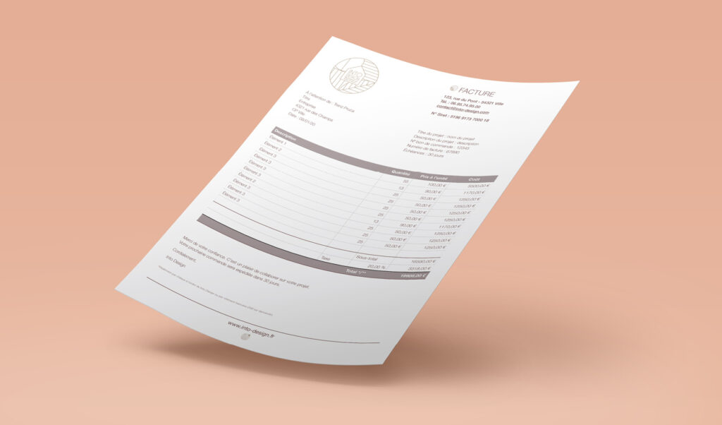 Studio Ema, projets Into Design, logo, identité visuelle template documents administratifs