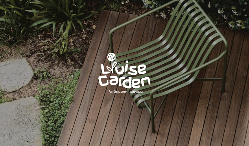 Studio Ema projet Louise Garden aménagement paysager logo identité visuelle