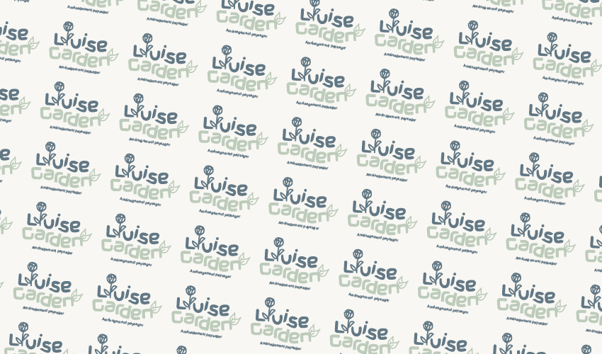 Studio Ema projet Louise Garden aménagement paysager logo identité visuelle