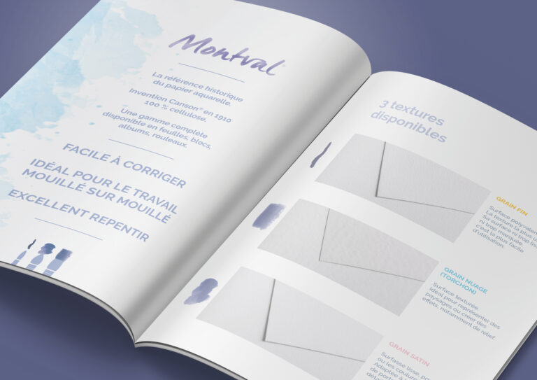 Canson, Montval, studio Ema, print, catalogue produits