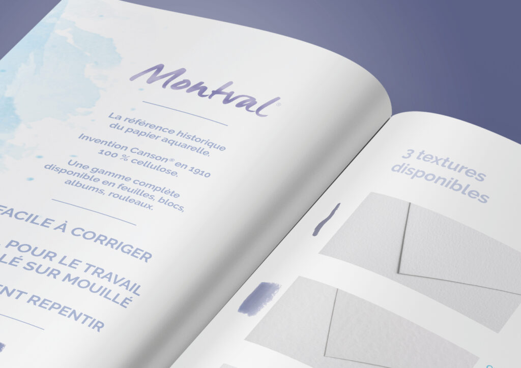 Canson, Montval, studio Ema, print, catalogue produits
